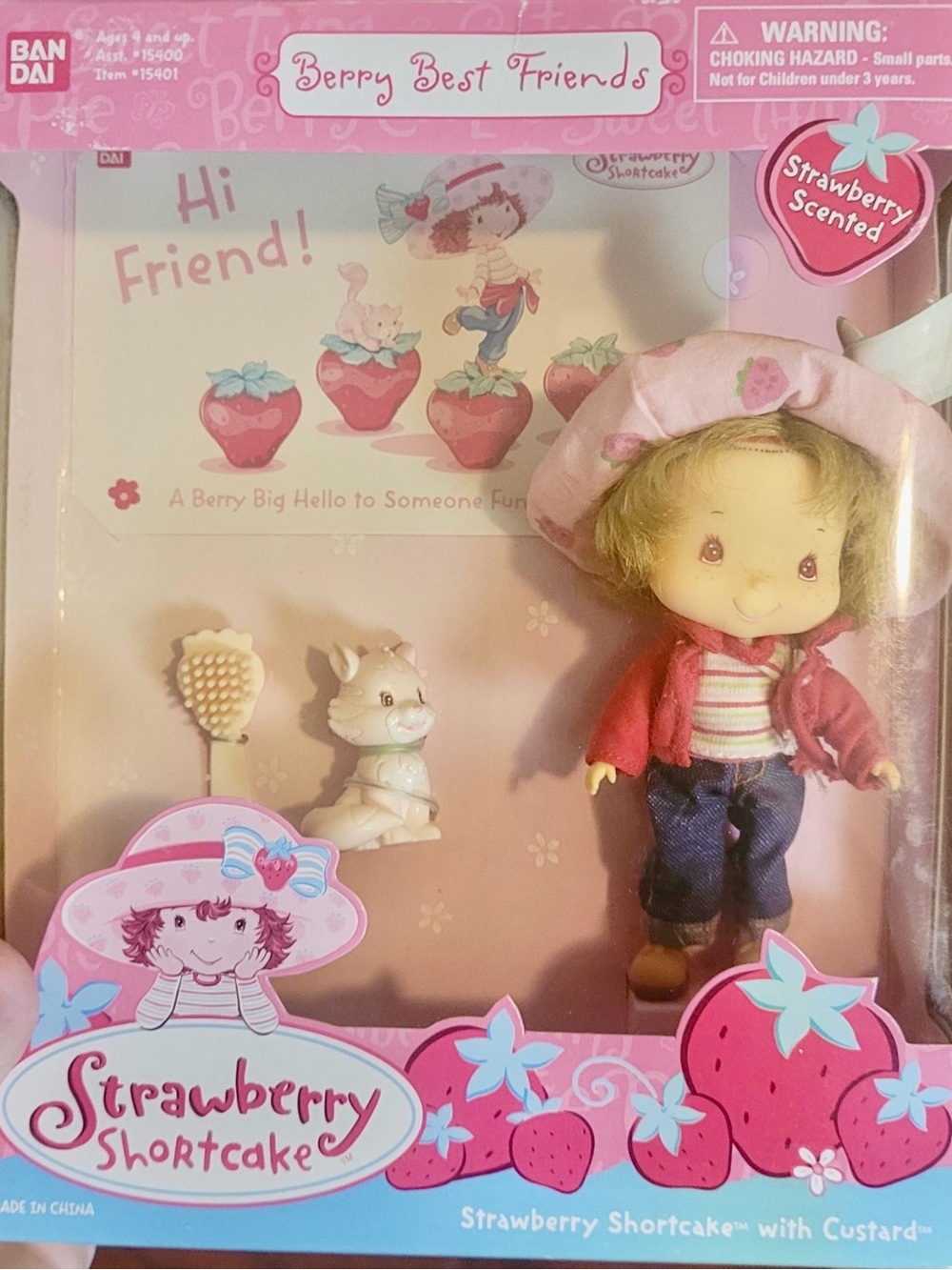 Genuine vintage Strawberry-Scented Doll - Pink & Red